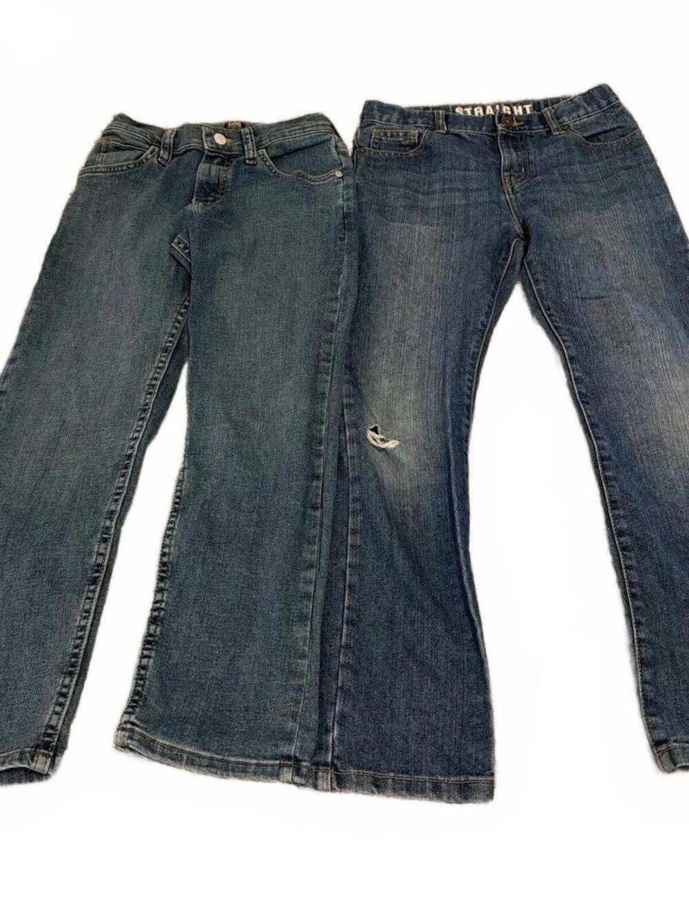 Boys Crazy 8 & Lee Blue Denim Straight Jeans Kid Size 10 Lot of 2